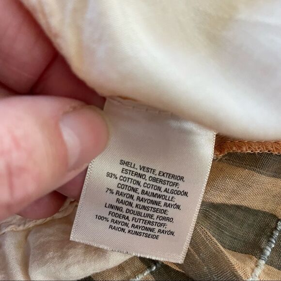 Anthropologie Akemi Kin Dress Peach Halter Empire Waist Swing Ikat XS - Picture 8 of 11